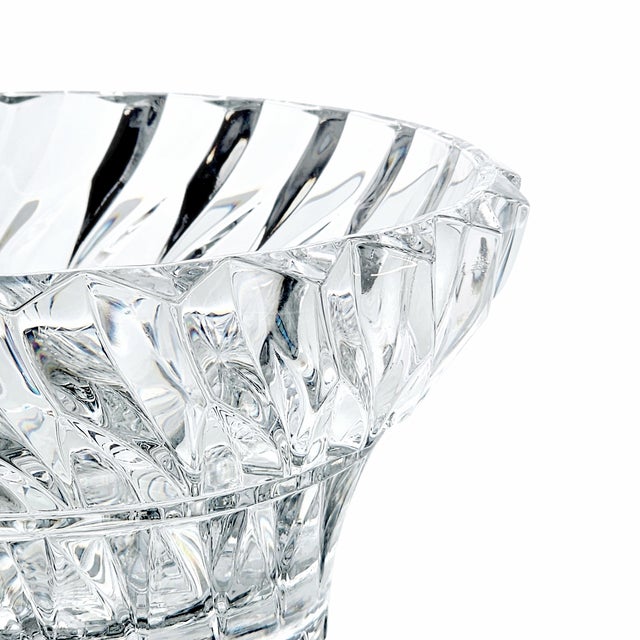 Mikasa Mikasa “Rainier” 9-Inch Heavy Cut Crystal Swirl Centerpiece Bowl – Japan For Sale - Image 4 of 12