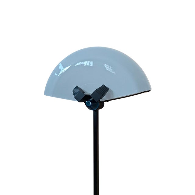 Vintage Industrial Iron and Murano Glass Floor Lamp, 1975 For Sale - Image 13 of 16