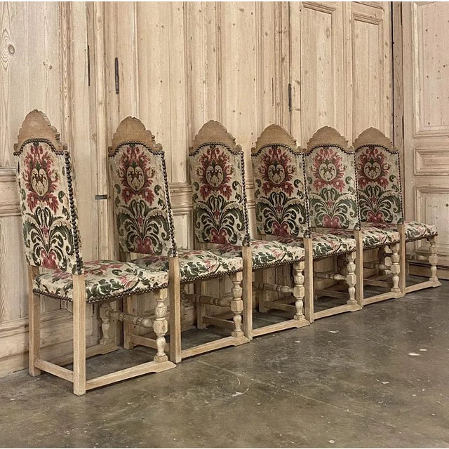 Set of 6 Mid-Century Renaissance Revival Dining Chairs For Sale In Dallas - Image 6 of 13
