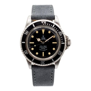 1966 Vintage Tudor Submariner Oyster Prince 7928 40mm Patina Dial Men's Watch For Sale