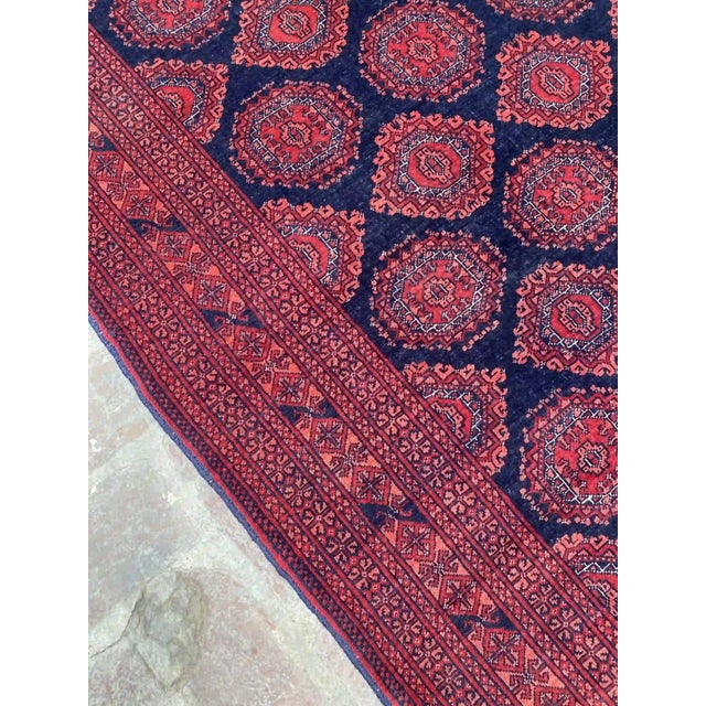 Vintage Sarooq Wool Geometric Design Rug 3.9' X 6.1' For Sale - Image 6 of 9