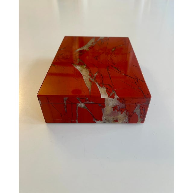Handcrafted Jasper Box with Quartz Inclusions, 1950 For Sale - Image 9 of 13