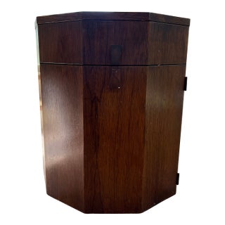 1950s Harvey Probber Decagon Walnut Cabinet, American Mid-Century Modern, Circa 1950 For Sale