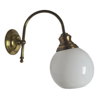 Art Deco Metal Wall Lamp, Poland, 1950s For Sale