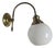 Art Deco Metal Wall Lamp, Poland, 1950s For Sale