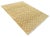 Mid-Century Modern Handmade Cotton Area Rug Natural Vegetable Dyed Mustard and White Diamond Dhurrie-12'x15' For Sale - Image 3 of 10