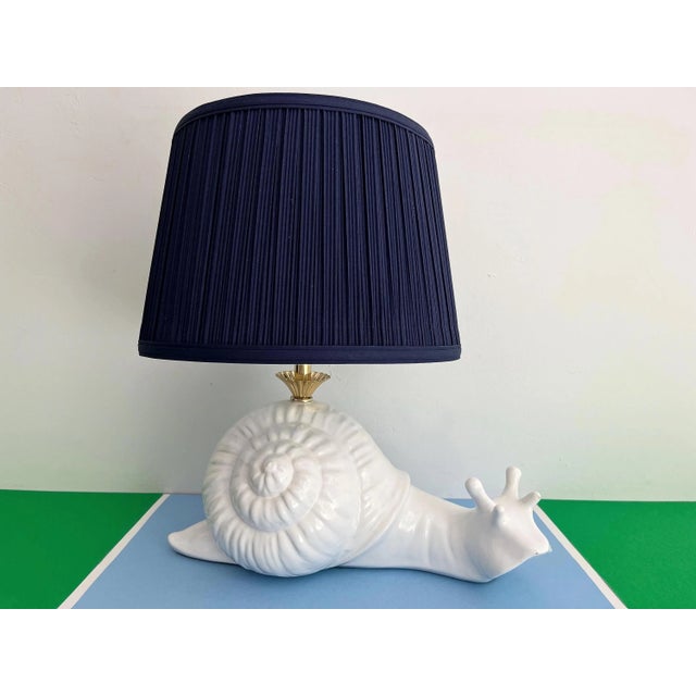 Metal Mid Century Italian Snail Lamp For Sale - Image 7 of 18