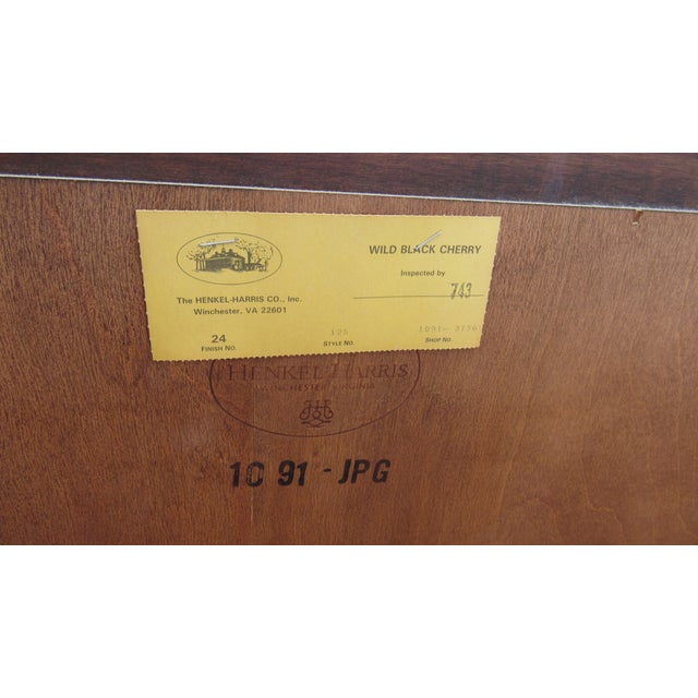 Henkel Harris Cherry Mirror Dresser Designer For Sale - Image 6 of 6