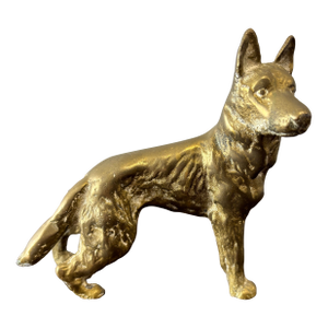 Vintage English Brass Dog