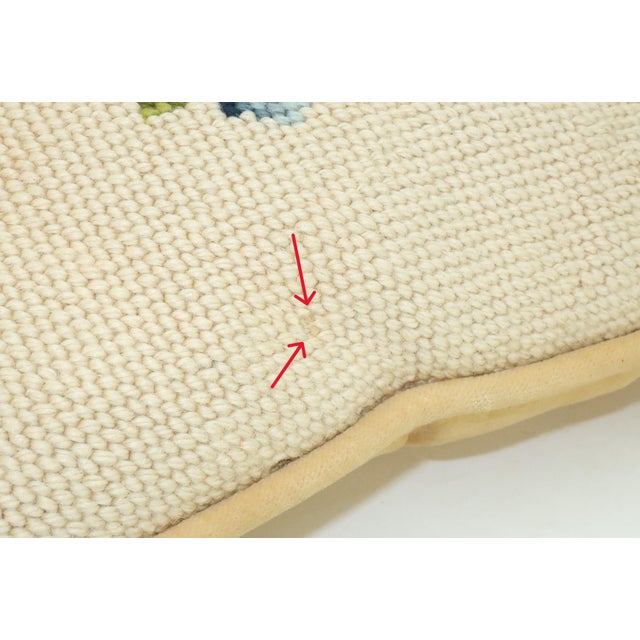 Vintage Blueberry Basket Needlepoint Pillow For Sale - Image 9 of 12