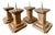 Vintage French Oak Candleholders, 1940s, Set of 4 For Sale
