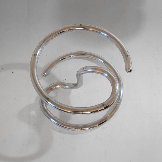 Mid-Century Modern Cobra Coffee Table in Chromed Metal & Smoked Glass from Giotto Stoppino, 1960s For Sale - Image 3 of 14
