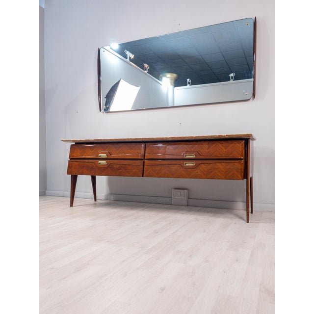 Brown Mid-Century Sideboard with Mirror from La Permanente Mobili Cantù, 1950s, Set of 2 For Sale - Image 8 of 18