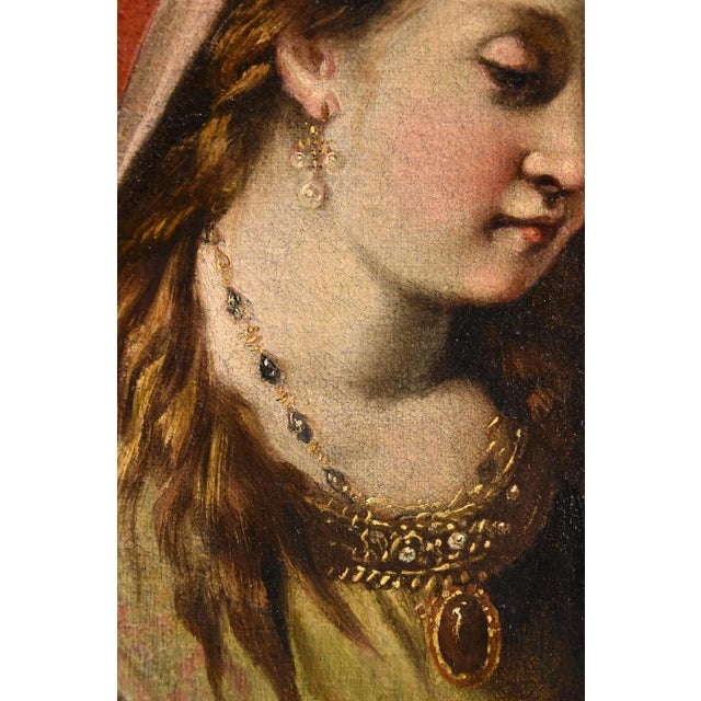 Rococo Gaspare Diziani, Portrait of Princess Diziani, 1730, Oil on Canvas For Sale - Image 3 of 14