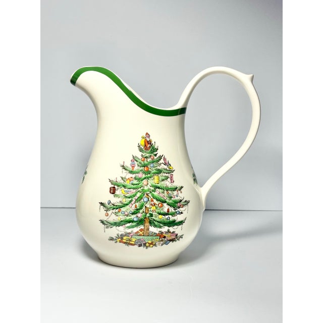 1980s Spode “Christmas Tree” Ceramic Dinnerware Serving Hostess Set - 9 pieces For Sale - Image 9 of 12