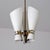 1950s Italian Brass, Black Metal and Opaline Glass 3-Light Pendant, 1950s For Sale - Image 5 of 9