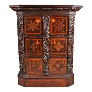 Antique Flemish / Dutch Walnut Marquetry Royal Manuscript Cabinet, circa 1680