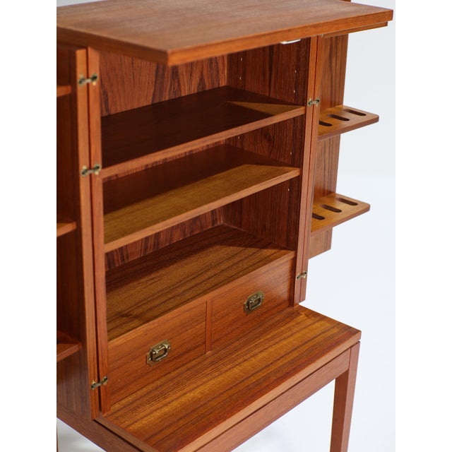 Danish Teak Bar Cabinet by Henning Korch for Silkeborg Møbelfabrik, 1960s For Sale - Image 11 of 14