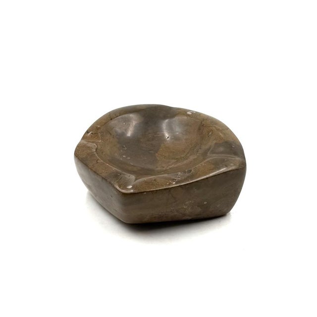 Brown Fossil Brown Marble Ashtray Bowl, France, 1970s For Sale - Image 8 of 13