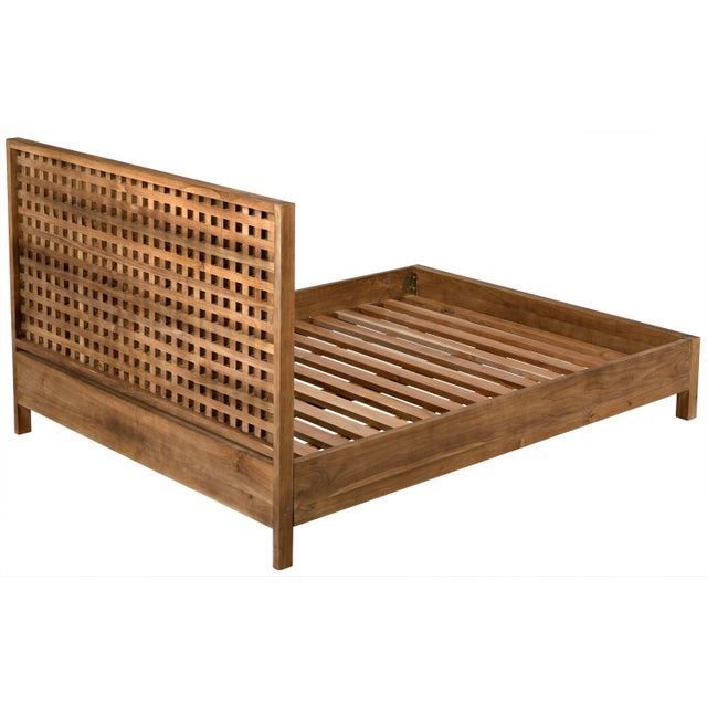 Brown NOIR Quinnton Platform Bed, Queen, Teak For Sale - Image 8 of 11