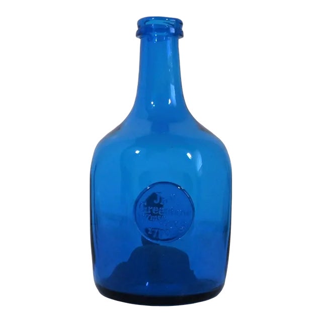 Royal Leerdam Mediterranean Blue Bottle For Sale