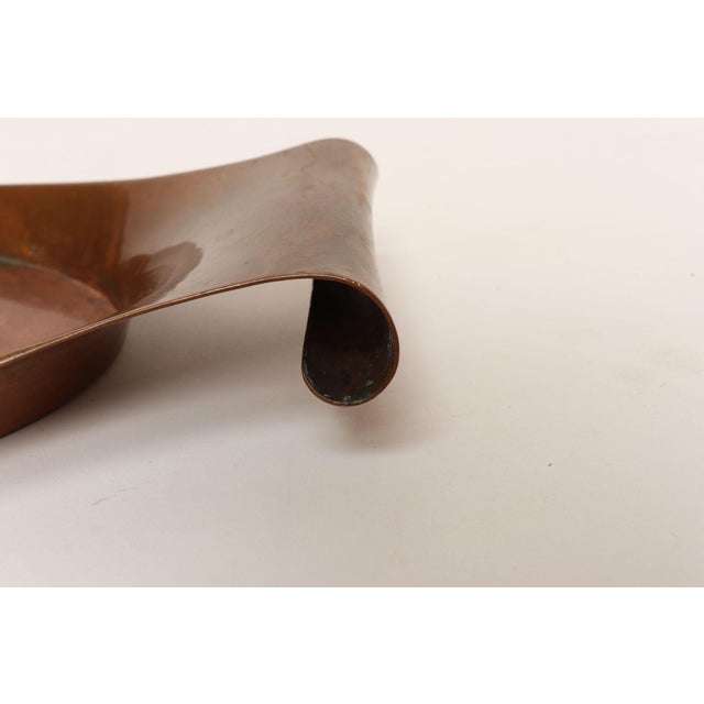 Sculptural Arts and Crafts Copper Gondola Oval Tray Attributed to w.a.s. Benson For Sale - Image 13 of 15