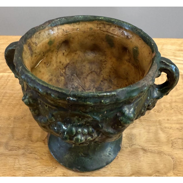 17th Century 17th Century Small Spanish Colonial Neoclassical Ceramic Urn For Sale - Image 5 of 10