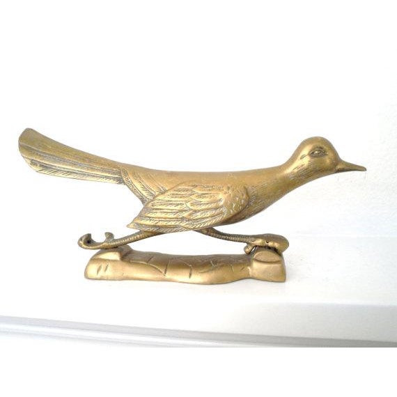 Vintage Brass Roadrunner Statue Chairish
