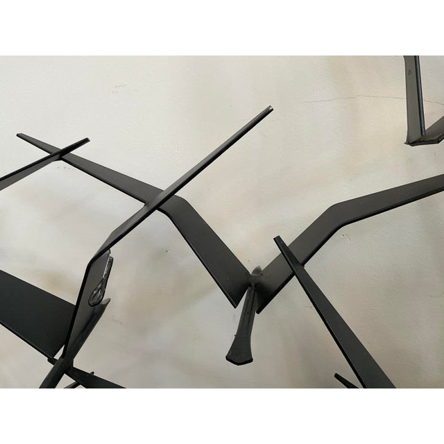 Mid-Century Modern C. Jeré "Flying Birds" Metal Wall Sculpture (1961) For Sale - Image 15 of 18