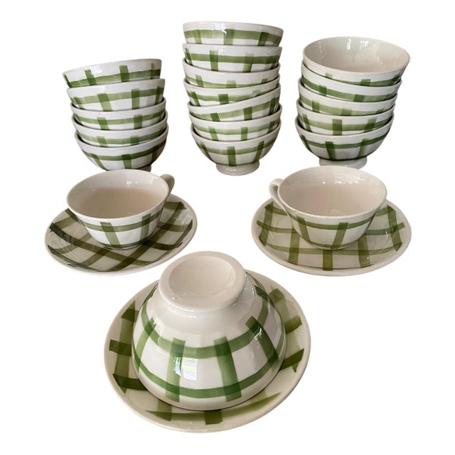 Vichy Bowl Set in Moulin Des Loups Style, Set of 20 For Sale