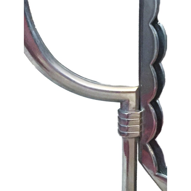 Art Deco Maurice Dufrêne, French Art Deco Nickeled Bronze Wall Mirror, circa 1920s For Sale - Image 3 of 6