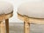 Pair of French Neoclassical Style Bleached Wood Stools with New Upholstery For Sale - Image 9 of 10
