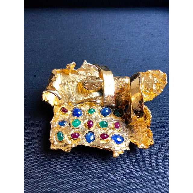 Igael Tumarkin, Gold Gilt Bronze Sculpture Brooch Art Israeli Tumarkin Abstract Surrealist, c.1960s-1970s For Sale - Image 13 of 13