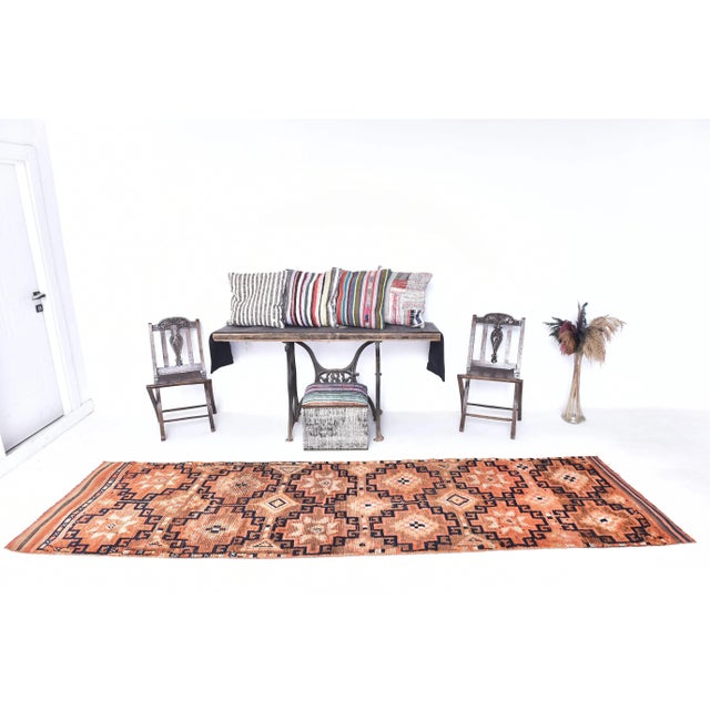 Vintage Runner Rug in Wool For Sale - Image 3 of 13