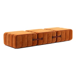 Curt Modular Set - Flexible Bench - Barcelona - Vole - V3347/15 (Grey / Brown) by Ambivalenz, Set of 3 For Sale