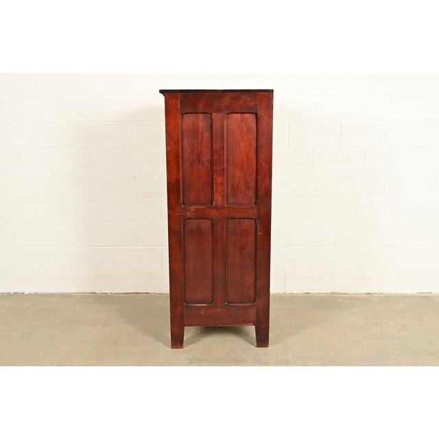Antique Arts & Crafts Mahogany 20-Drawer Architect's Blueprint Flat File Cabinet by Hamilton, Circa 1900 For Sale - Image 12 of 14