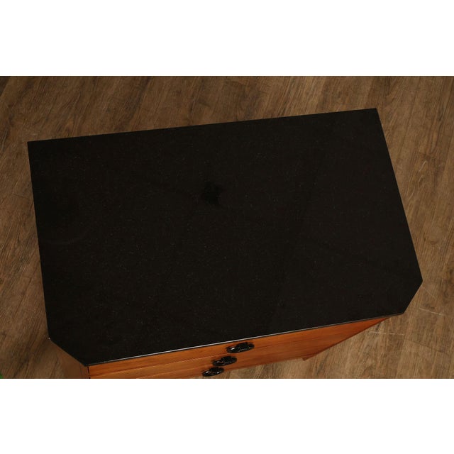 Stickley 21st Century Collection Pair of Granite Top Cherry Nightstands For Sale - Image 9 of 18