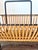 1950s Mid-Century Modern Woven Rattan and Black Wrought Iron Magazine Rack, 1950s For Sale - Image 5 of 12