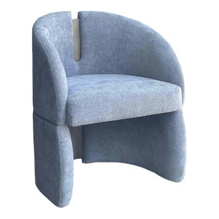 Bently Gray and Gold Armchair Dining Chair For Sale