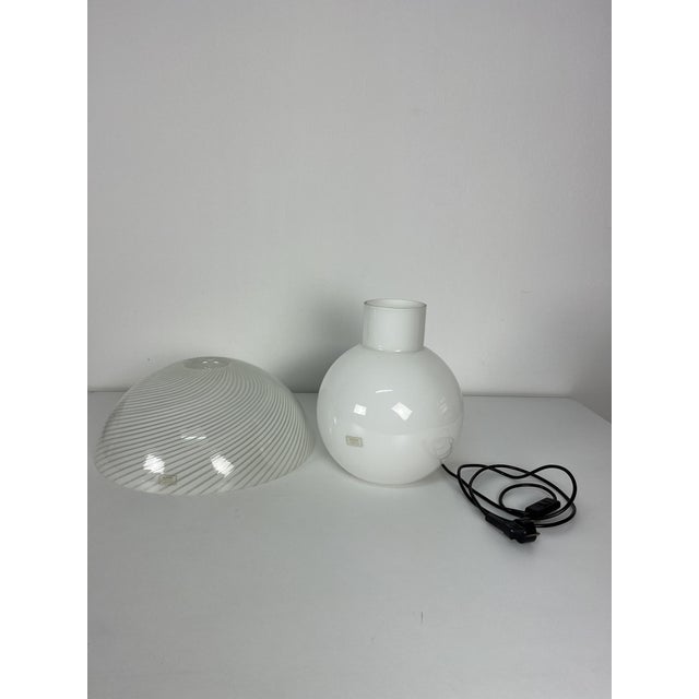 1970s Large Murano Glass Table Lamp in the style of Venini, 1970s For Sale - Image 5 of 13