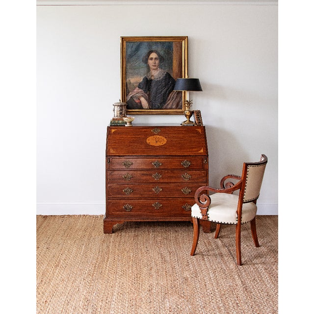 English George III Mahogany Slant-Front Secretary Desk | Ca. 1780s For Sale - Image 4 of 7