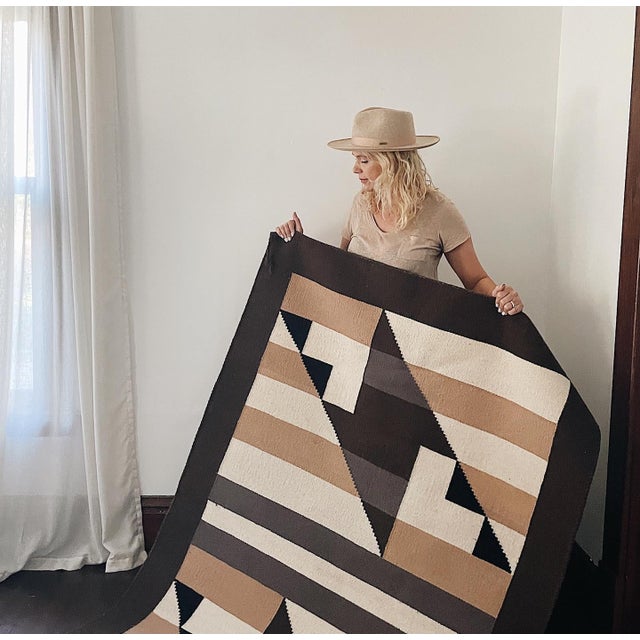Vintage Never Seen Before Geometric Rug by Artist Gerald Johnson. Dm for price. ~ Gorgeous rug. 58”x78” Gerald Johnson...