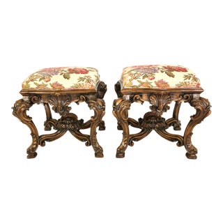 Vintage William Switzer Louis XIV-Style Stools - a Pair For Sale