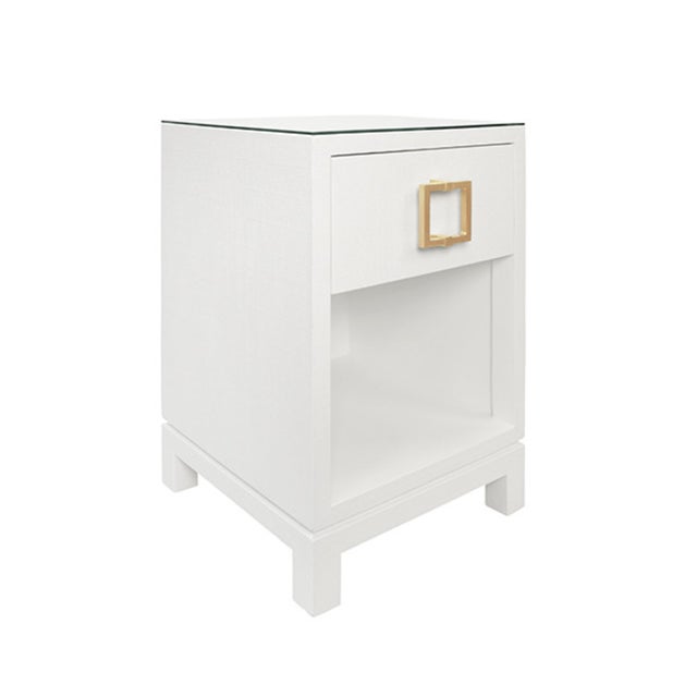 New special order item. Not vintage. Add a touch of chic to any room with the Blair square side table. The sleek glass top...