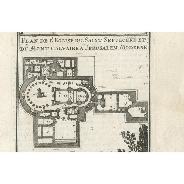 Antique Jerusalem Holy Sepulchre Plan, 1683 For Sale - Image 6 of 12