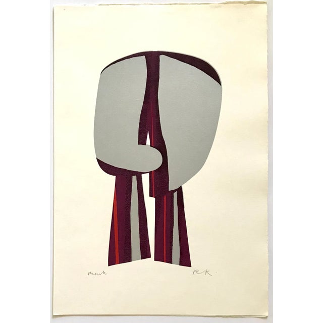 Contemporary 1967 Ronald King Signed Screenprint Monk For Sale - Image 3 of 3