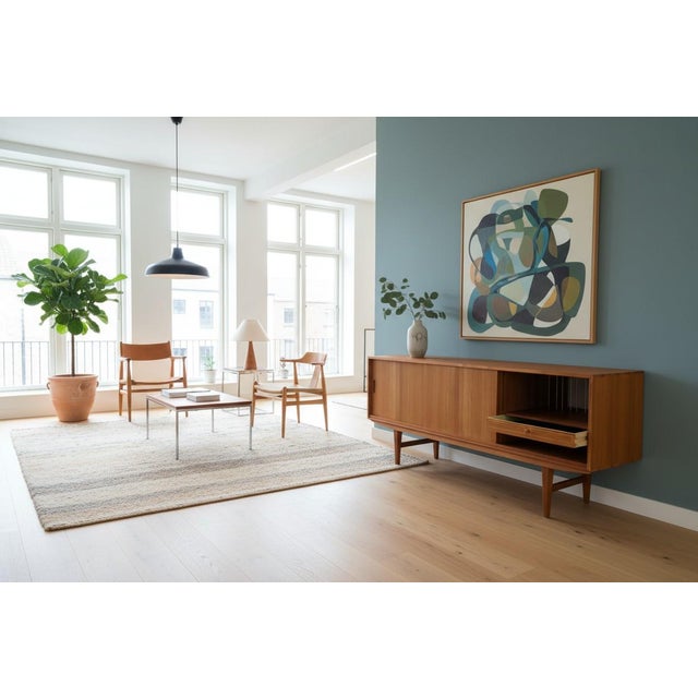 Danish Sideboard in Teak with Sliding Doors by E. W. Bach for Sejling Skabe, 1960s For Sale - Image 10 of 16