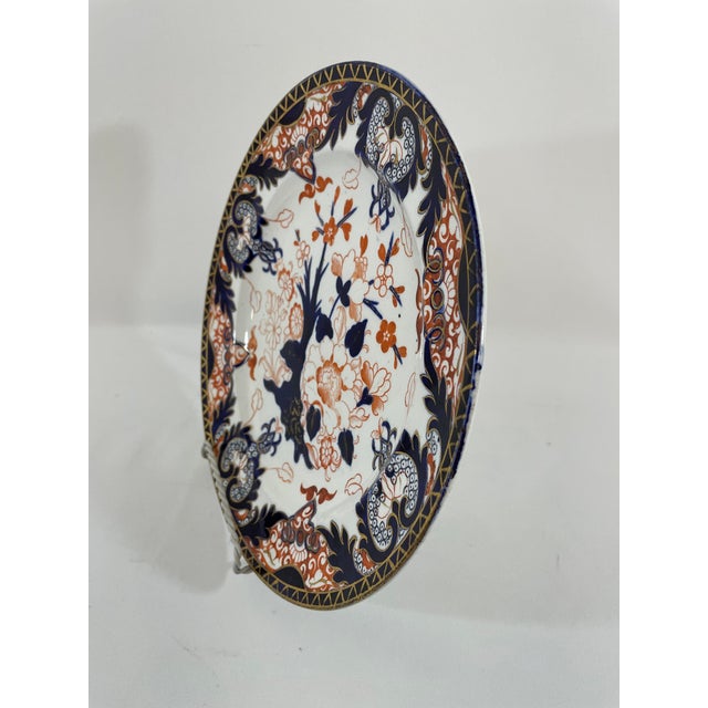 Late 19th Century Antique English "Kings" Pattern Crown Derby Plate For Sale - Image 12 of 15