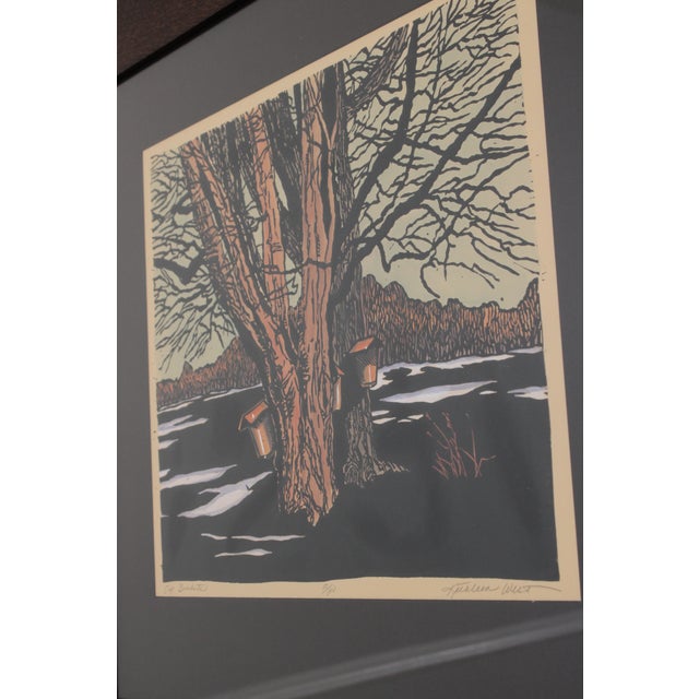 Arts & Crafts Kathleen West Sap Buckets Arts & Crafts Oak Framed Print For Sale - Image 3 of 15