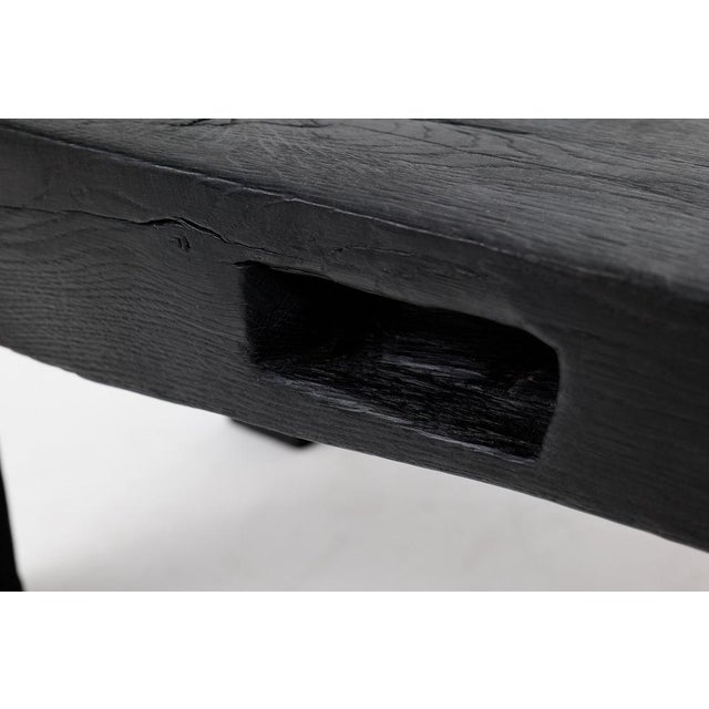 Early 21st Century Reclaimed Charred Oak Table by Logniture For Sale - Image 5 of 18